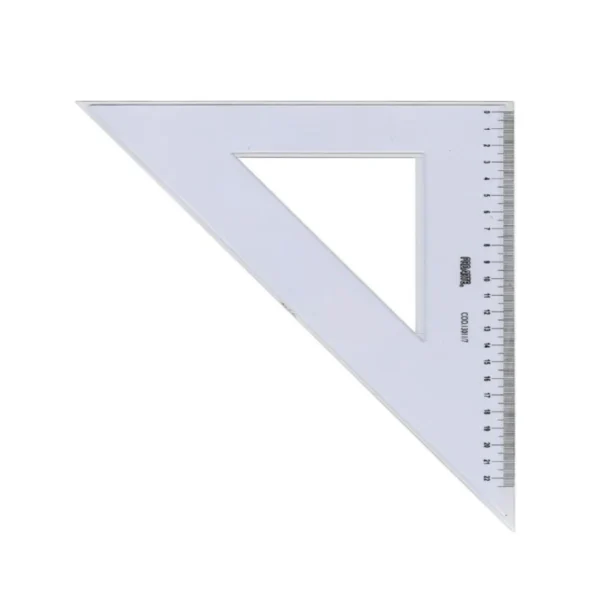 ESCUADRA PROARTE 25CM/60o HUMO PLASTICA
