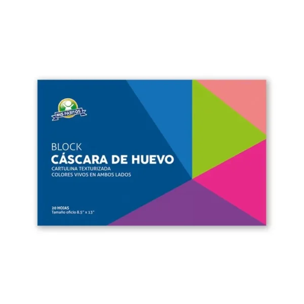 BLOCK T/O CARTULINA CASCARA HUEVO 20 HJS MIS PASITOS
