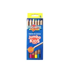 LAPIZ COLOR LARGO PQT6 JUMBO ACUARELA PROARTE