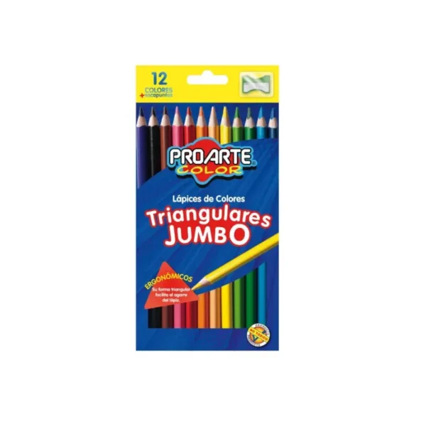 LAPIZ COLOR LARGO PQT12 JUMBO +SACAP PROARTE