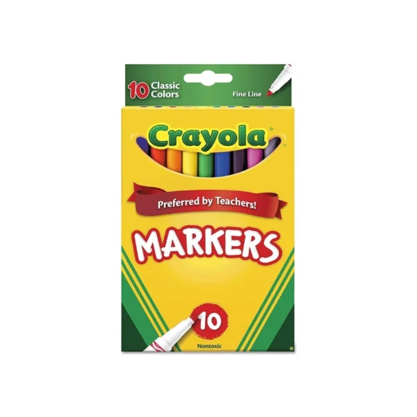 MARCADOR ESCOLAR CRAYOLA PQT10 FINO 58-7726