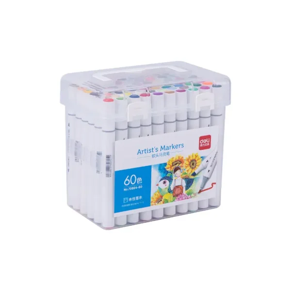 MARCADOR DOBLE PTA PQT 60 B/AGUA DELI 70804-60