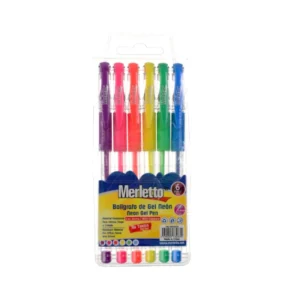 BOLIGRAFO MERLETTO SURT PQT6 GEL NEON