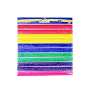 REGLA PLAST PQT12 MERLETTO 30CM COLORES SURT
