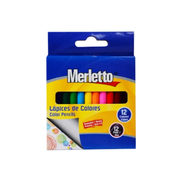 LAPIZ COLOR CORTO PQT12 MERLETTO 780-7191443