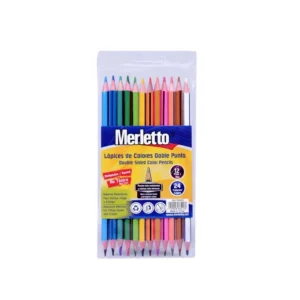 LAPIZ COLOR LARGO PQT12 DOBLE PUNTA MERLETTO