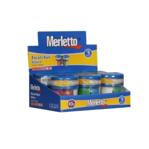 ESCARCHA MERLETTO BOTE 6 COL NEON 80G