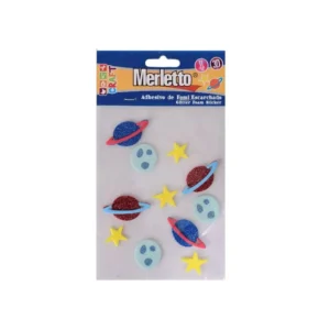 FOAMY ADHESIVO ESCAR 3D FIGURA MERLETTO PLANETAS