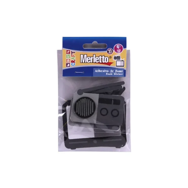 FOAMY ADHESIVO 3D FIGURAS TV/RADIO 4 PZS MERLETTO