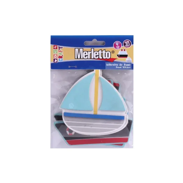 FOAMY ADHESIVO 3D FIGURAS BARCO 4 PZS 3502 MERLETTO
