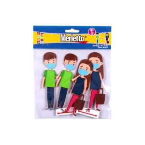 FOAMY FIGURA DISTANCIAMIENTO 6PZS COVID MERLETTO