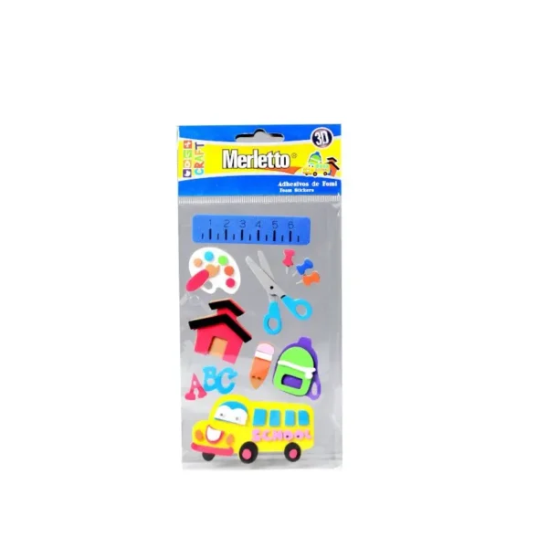 FOAMY ADHESIVO 3D SCHOOL MERLETTO
