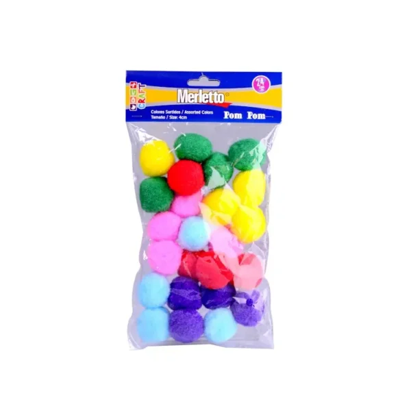 POM POM DE COLOR PQT24 MERLETTO