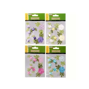 CALCOMANIA 3D P/TARJETAS FLORES DE PAPEL MERLETTO