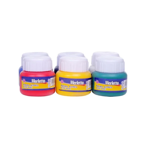 PINTURA ACRILICA 30ML PQT6 MERLETTO