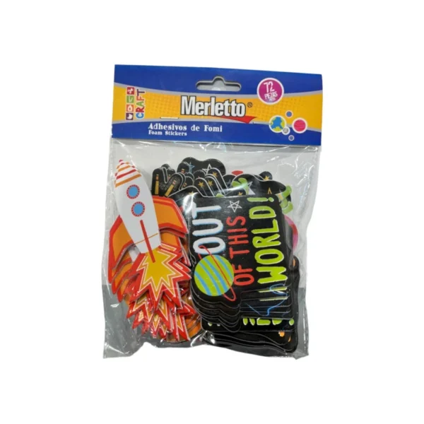 FOAMY ADHESIVO ESPACIO PQT72 MERLETTO
