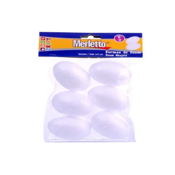 ESTEIROFON OVALOS 6.5CM 6 PZS MERLETTO