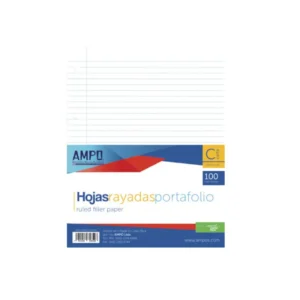 HOJAS P/FOLDER T/C 100HJS AMPO