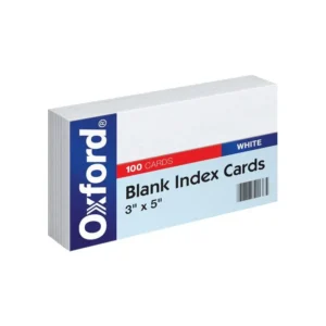 INDEX CARD 3X5 BLANCA PQT100 OXFORD  IC-35WB