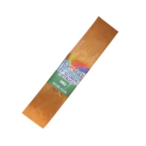 PAPEL CREPE METALICO PQT-10 ORO 50CMX2M