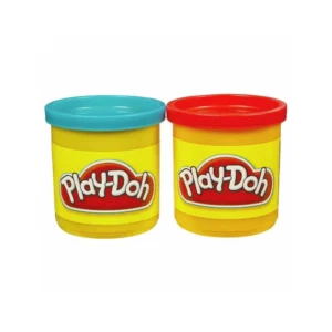 PLASTILINA PLAY DOH 2 COLORES NEON ROJO, AZUL 6OZ 2+