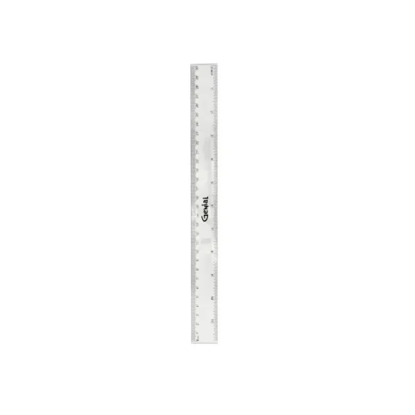 REGLA PLAST 30CM TRANSP GENIAL