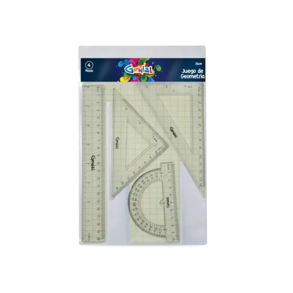 JUEGO GEOM 20CM 4PZS GENIAL