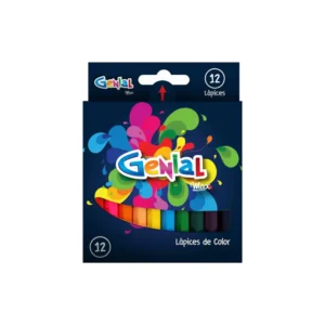 LAPIZ COLOR CORTO PQT12 GENIAL MAX