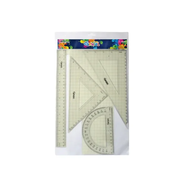 JUEGO GEOM MED 30CM 4PZS GENIAL