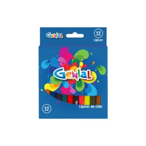 LAPIZ COLOR CORTO PQT12 GENIAL
