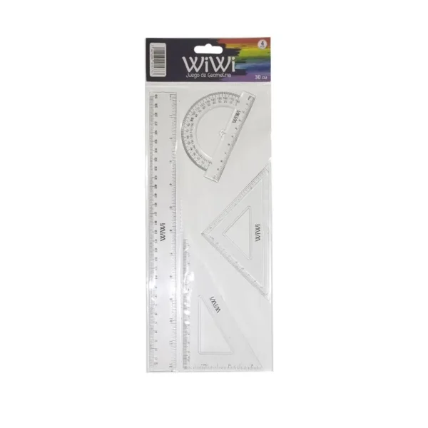 JUEGO GEOM 30CM 4PZS WIWI