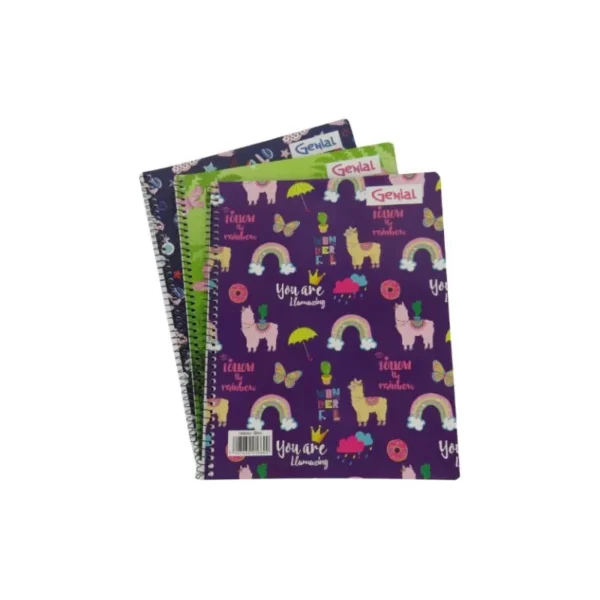 CUADERNO #3 1 MAT 70 HJS CUADRICULA GENIAL DISE?OS FEMENINOS