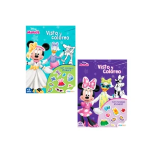 LIBRO DE ACTIVIDADES COLOREO Y VISTO MINNIE DISNEY C/STICKERS