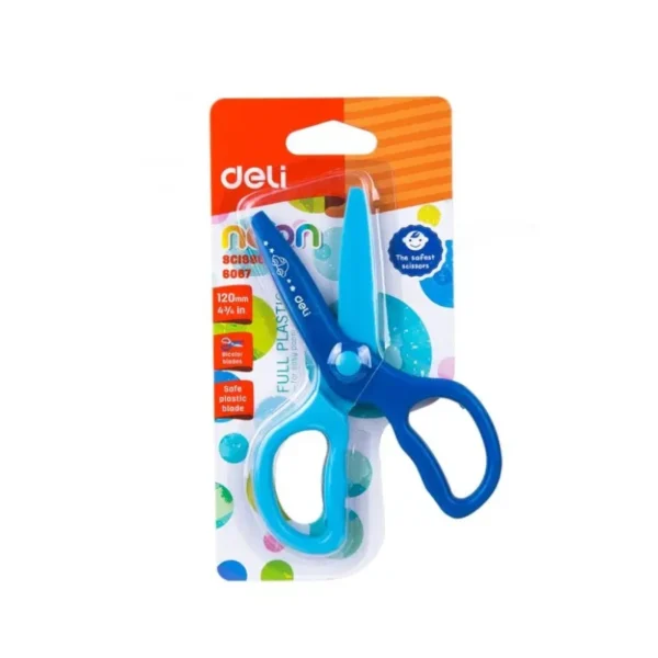 TIJERA 4 3/4" ESCOLAR DELI PLASTICA BLISTER