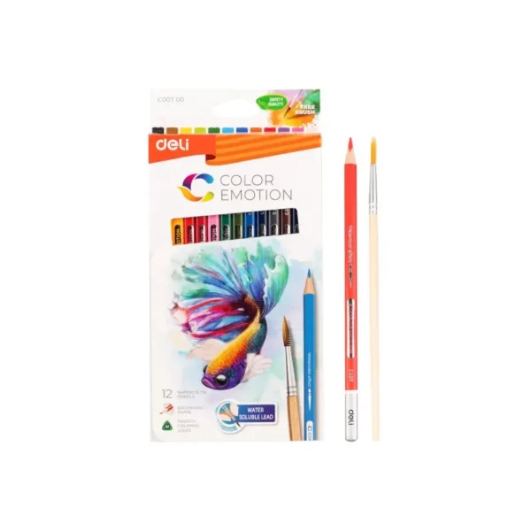 LAPIZ COLOR LARGO PQT12 DELI ACUARELA EMOTION