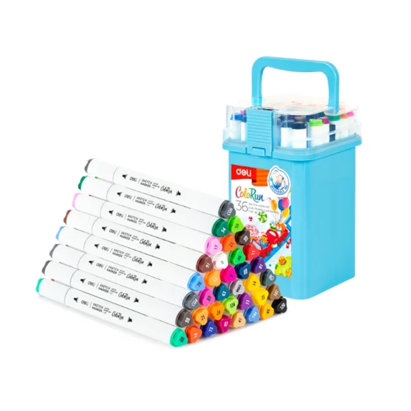 MARCADOR DOBLE PTA PQT 36 B/AGUA DELI