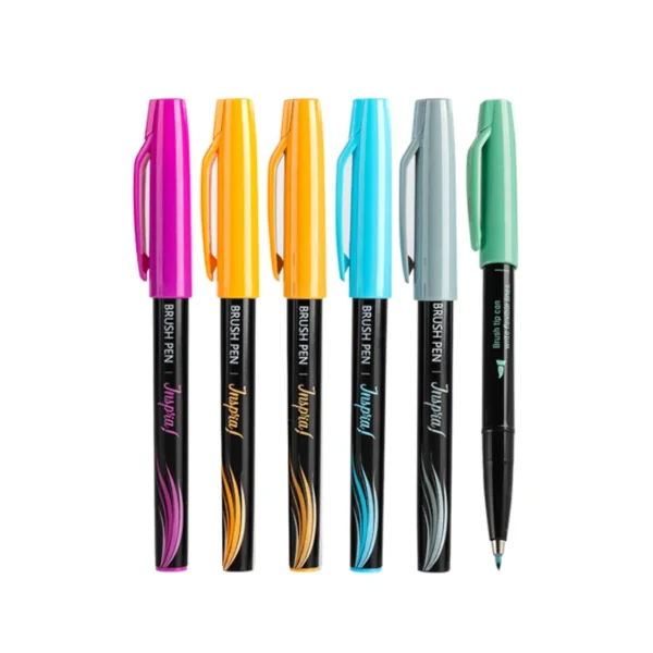 MARCADOR BRUSH PQT 6 BASE AGUA INSPIRA DELI