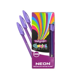 BOLIGRAFO GENIAL MORADO NEON 1.0