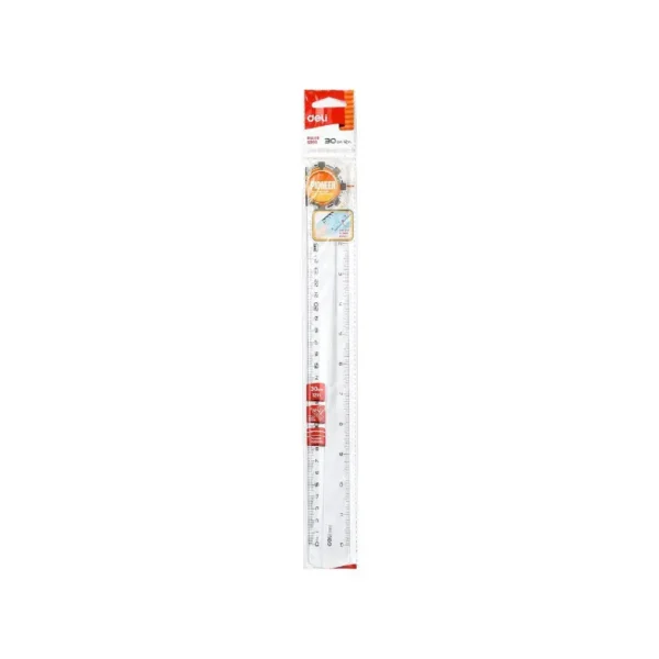 REGLA PLAST 30 CM TRANSP DELI