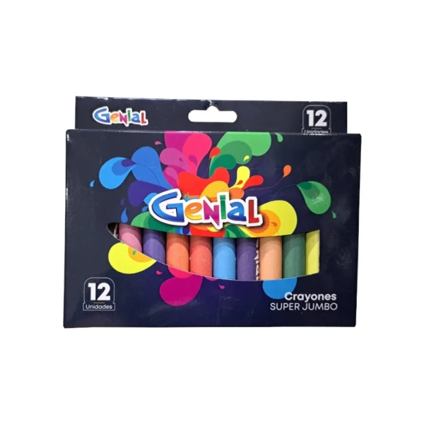 CRAYON PQT12 SUPER JUMBO GENIAL