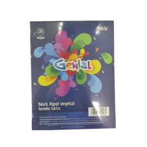 BLOCK T/C PAPEL VEGETAL 95G 25 HJS GENIAL