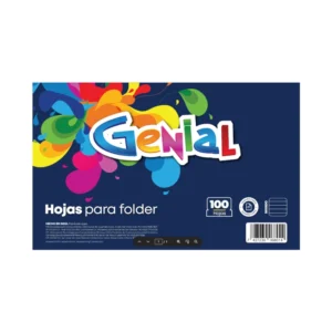 HOJAS P/FOLDER T/C 100HJS GENIAL