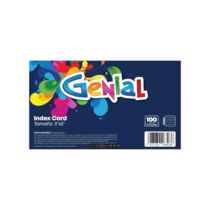 INDEX CARD 3X5 RAYADA PQT100 GENIAL