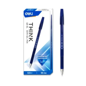 BOLIGRAFO DELI PQT12 SEMI GEL AZUL THINK 0.5MM