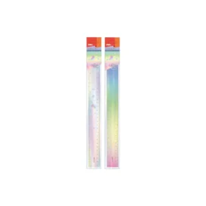 REGLA PLAST 30 CM DELI ARCOIRIS