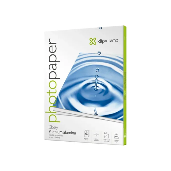 PAPEL FOTO 8.5X11 20HJS ALUMINIA 235GR KPA-320 PRUEBA AGUA KLIPX