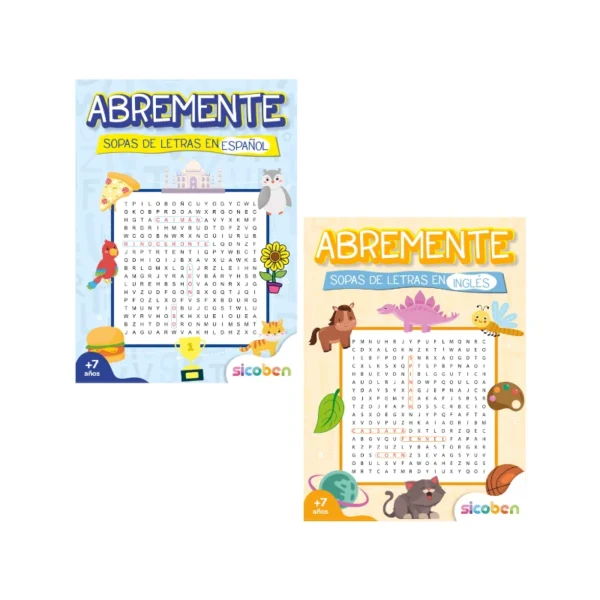 LIBRO DE ACTIVIDADES SOPA DE LETRAS INGLES Y ESPA?OL SURT 48 PAG