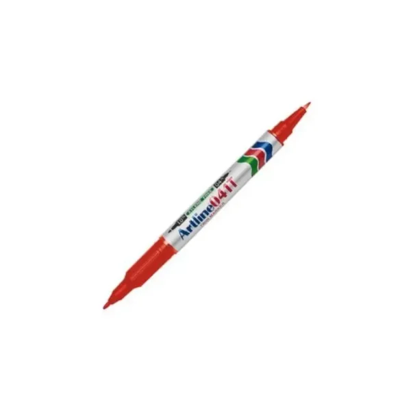 MARCADOR ARTLINE PERMANENTE ROJO DOBLE PUNTA