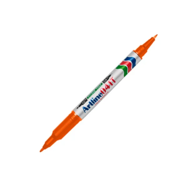 MARCADOR ARTLINE PERMANENTE NARANJA DOBLE PUNTA